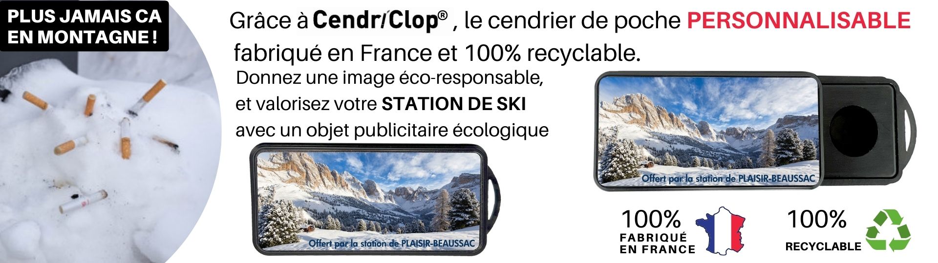 CENDRICLOP - Le cendrier de poche made in France 100% recyclable